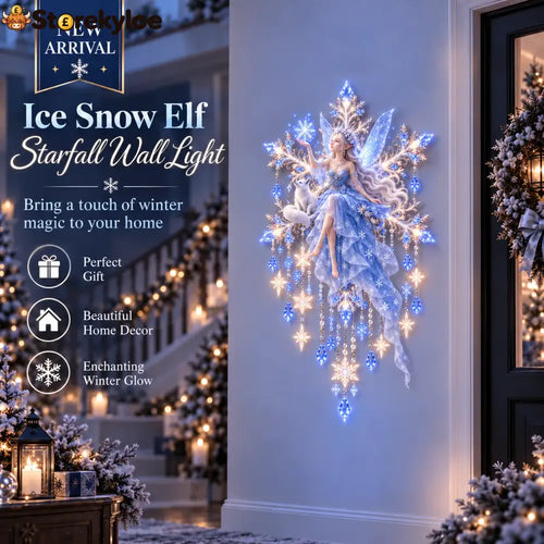 Free shipping,, ❄️Ice Snow Elf Starfall Wall Light