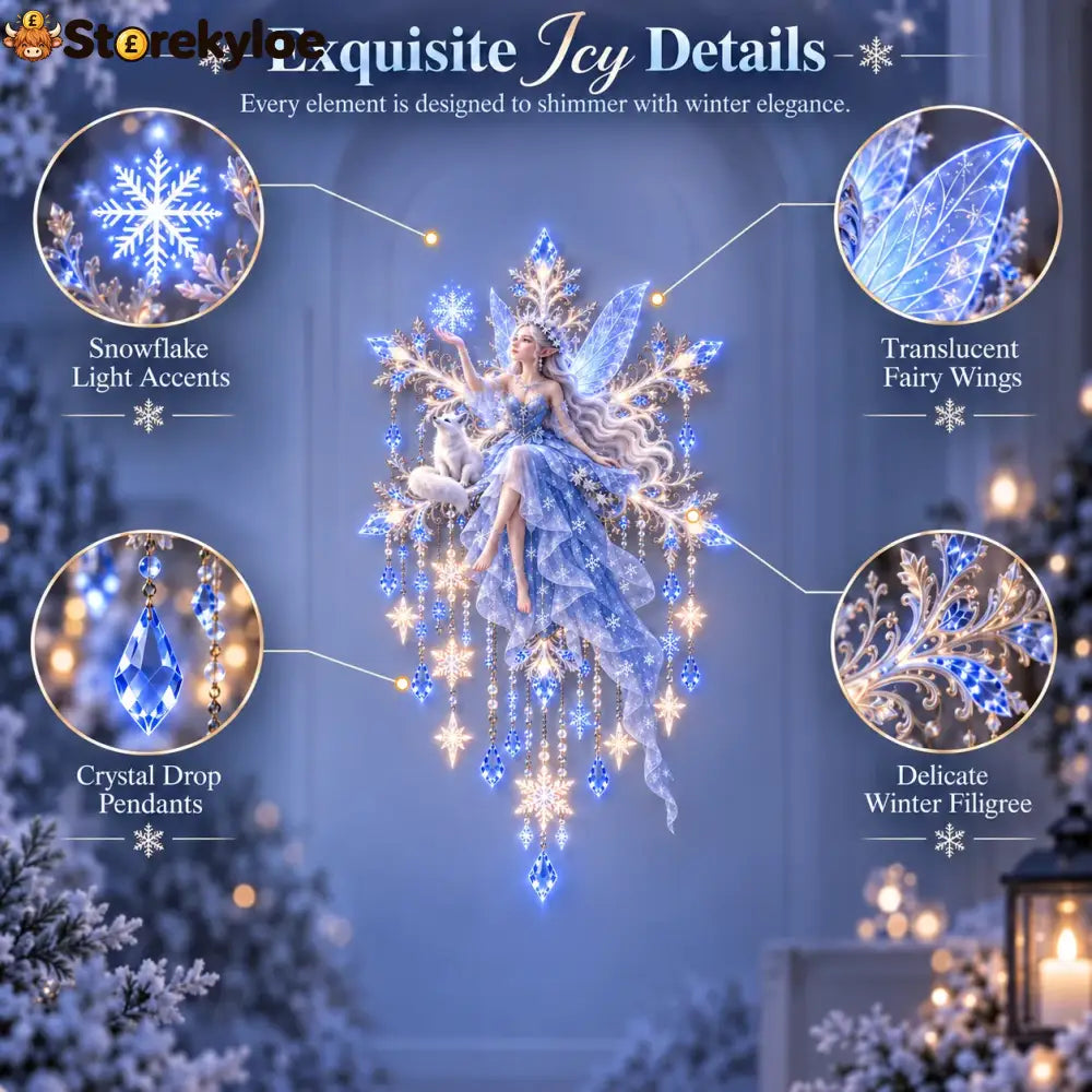 Free shipping,, ❄️Ice Snow Elf Starfall Wall Light