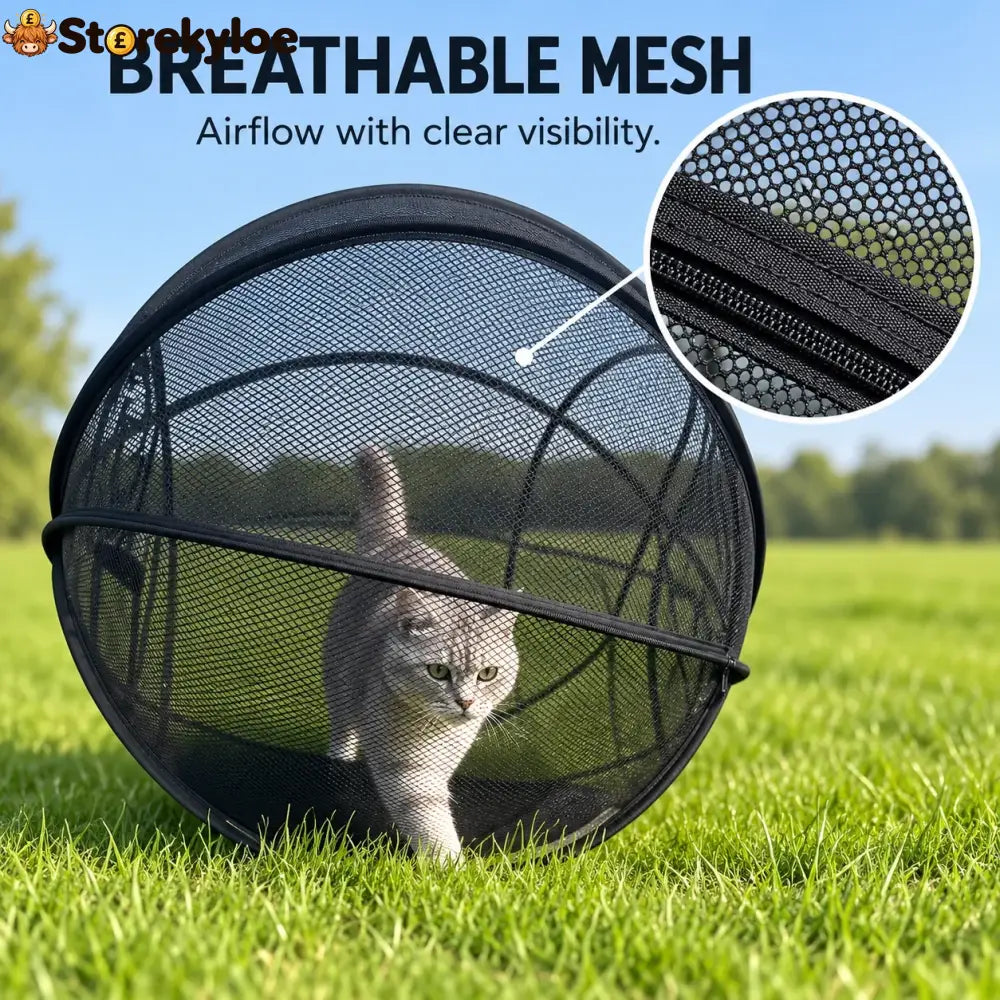 🐱🌿 Freshair Cat Haven™ – Pop-up Mesh Playpen
