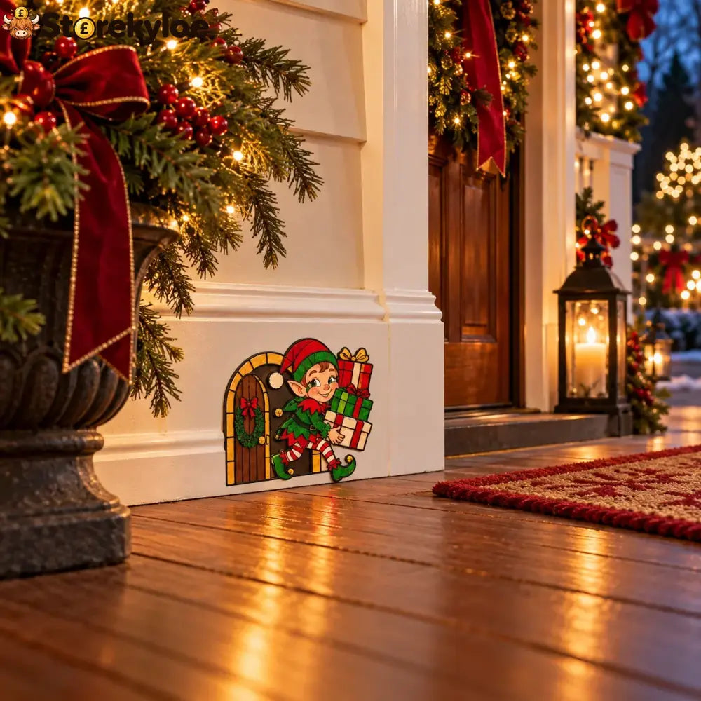 🎁Funny Christmas Baseboard Decorations – 5 Playful Holiday Designs