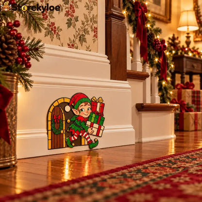 🎁Funny Christmas Baseboard Decorations – 5 Playful Holiday Designs