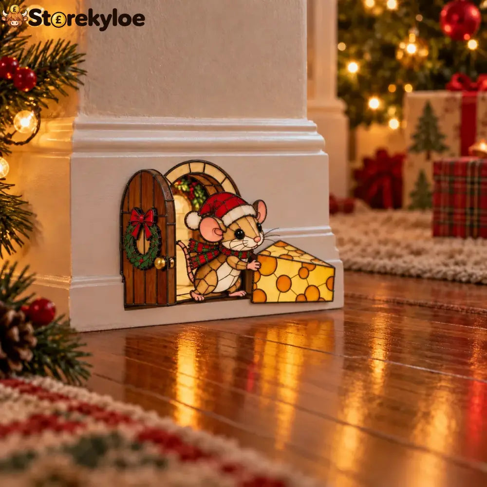 🎁Funny Christmas Baseboard Decorations – 5 Playful Holiday Designs - 🐭 Cheese Thief