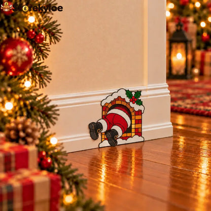 🎁Funny Christmas Baseboard Decorations – 5 Playful Holiday Designs - 🎅 Stuck Santa