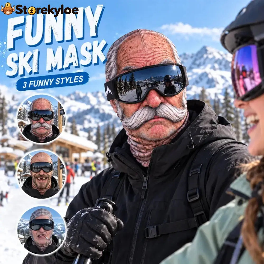 Funny Realistic Face Ski Mask – Hilarious Winter Party Gear for Outdoor Groups