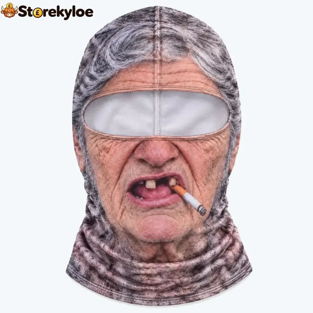 Funny Realistic Face Ski Mask – Hilarious Winter Party Gear for Outdoor Groups - Old man style