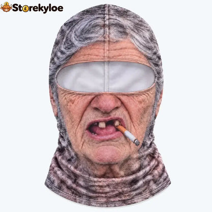Funny Realistic Face Ski Mask – Hilarious Winter Party Gear for Outdoor Groups - Old man style