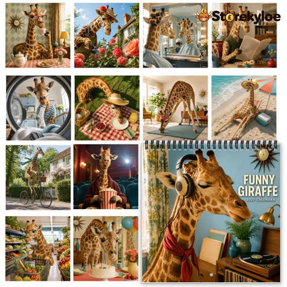 🦒 Funny Giraffe 2027 Wall Calendar – Music Sass & Long-Necked Charm - 2027 CALENDAR