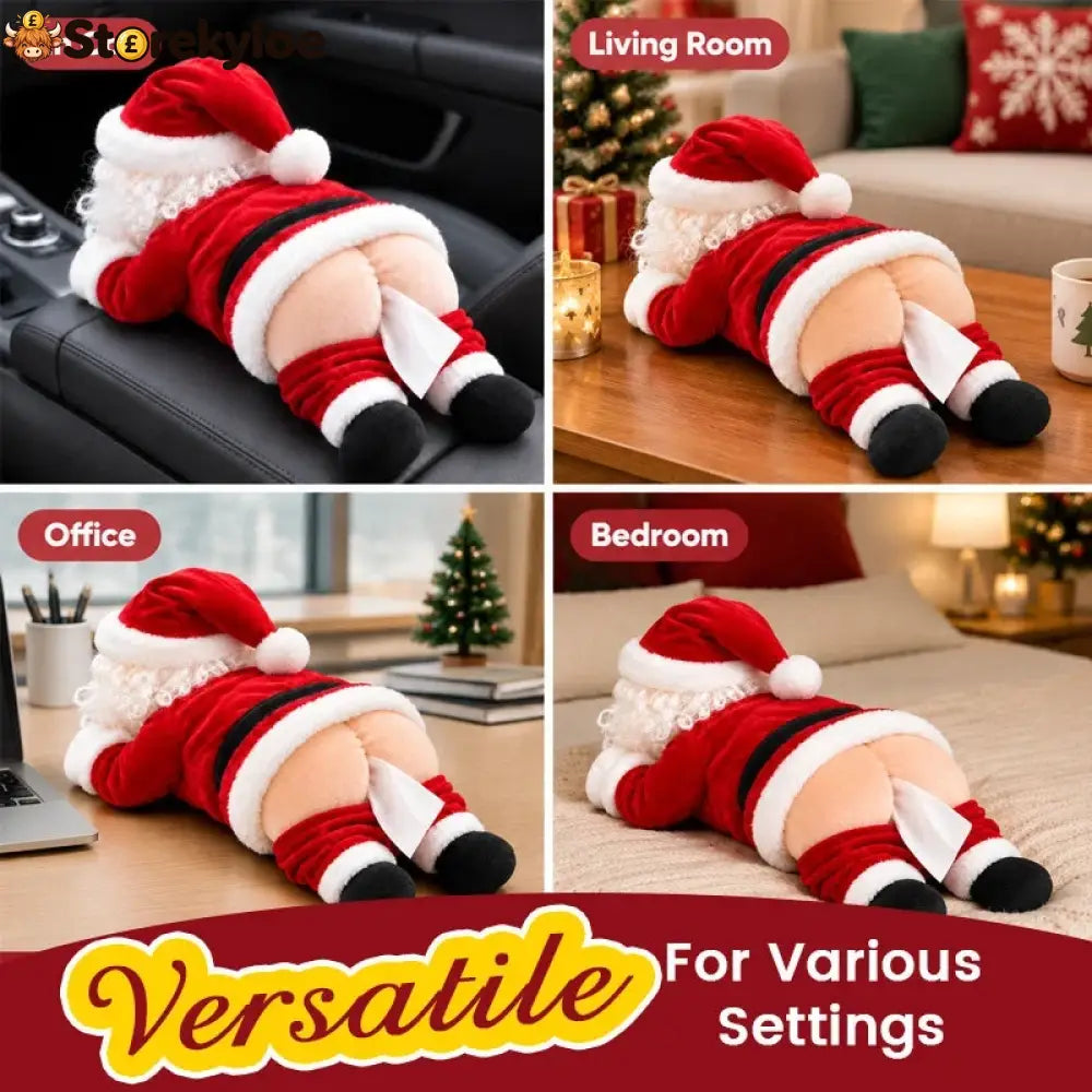 Funny Santa Butt Tissue Box - One