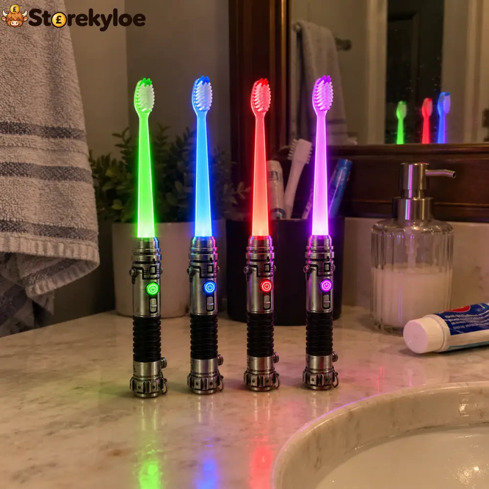Galactic Glow Toothbrush – LED Light-Up Manual Toothbrush