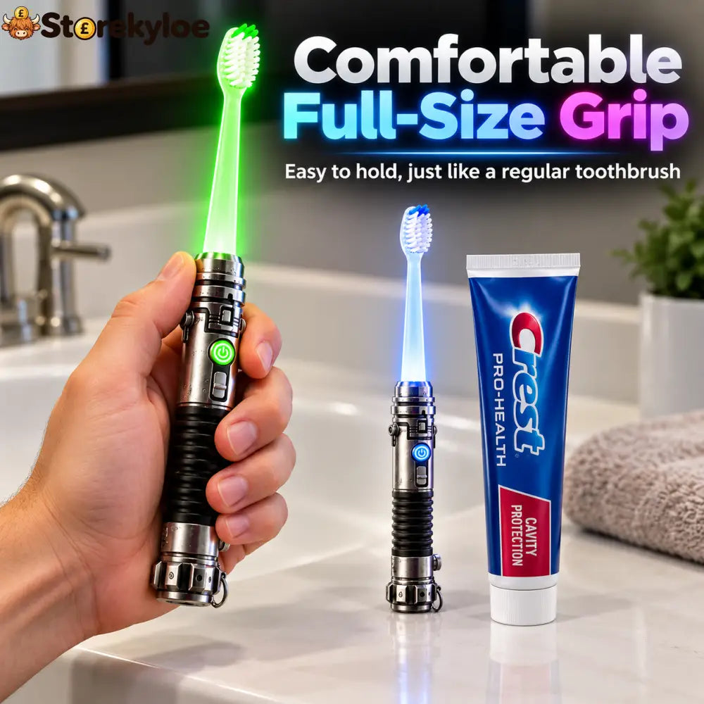 Galactic Glow Toothbrush – LED Light-Up Manual Toothbrush