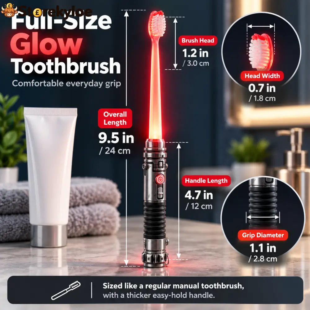 Galactic Glow Toothbrush – LED Light-Up Manual Toothbrush