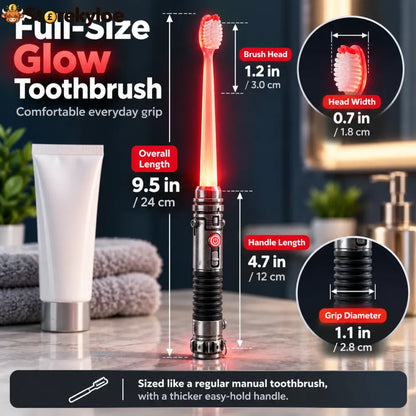 Galactic Glow Toothbrush – LED Light-Up Manual Toothbrush