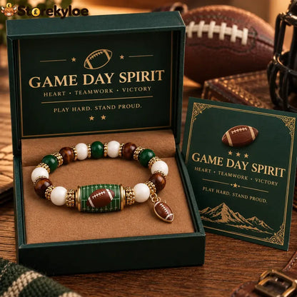 🏈game Day Spirit Football Beaded Bracelet - Football Beaded Bracelet