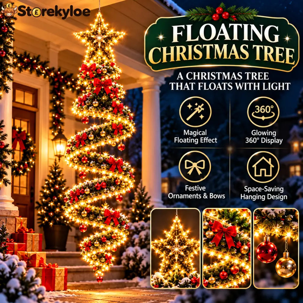 Giant Lighted Christmas Bow Hanging Decoration
