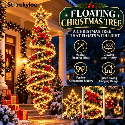 Giant Lighted Christmas Bow Hanging Decoration