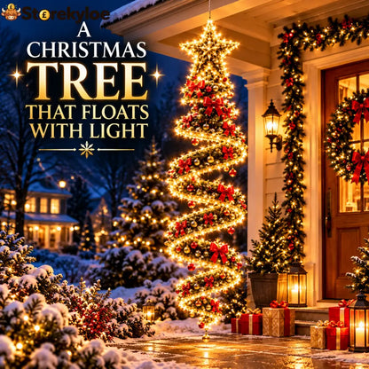 Giant Lighted Christmas Bow Hanging Decoration - 🎄 Floating Christmas Tree