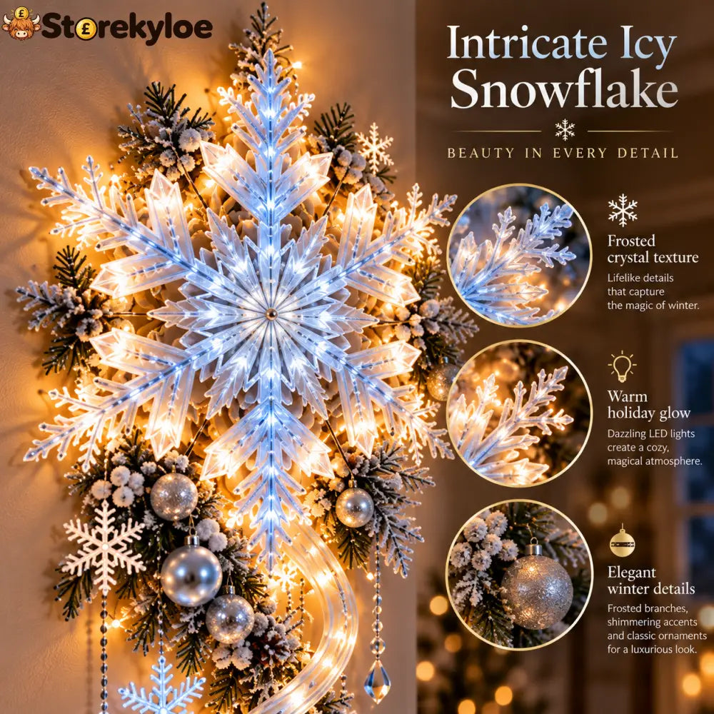 ❄️Giant Snowflake Blizzard Trail™- Let the Snowstorm Glow Indoors