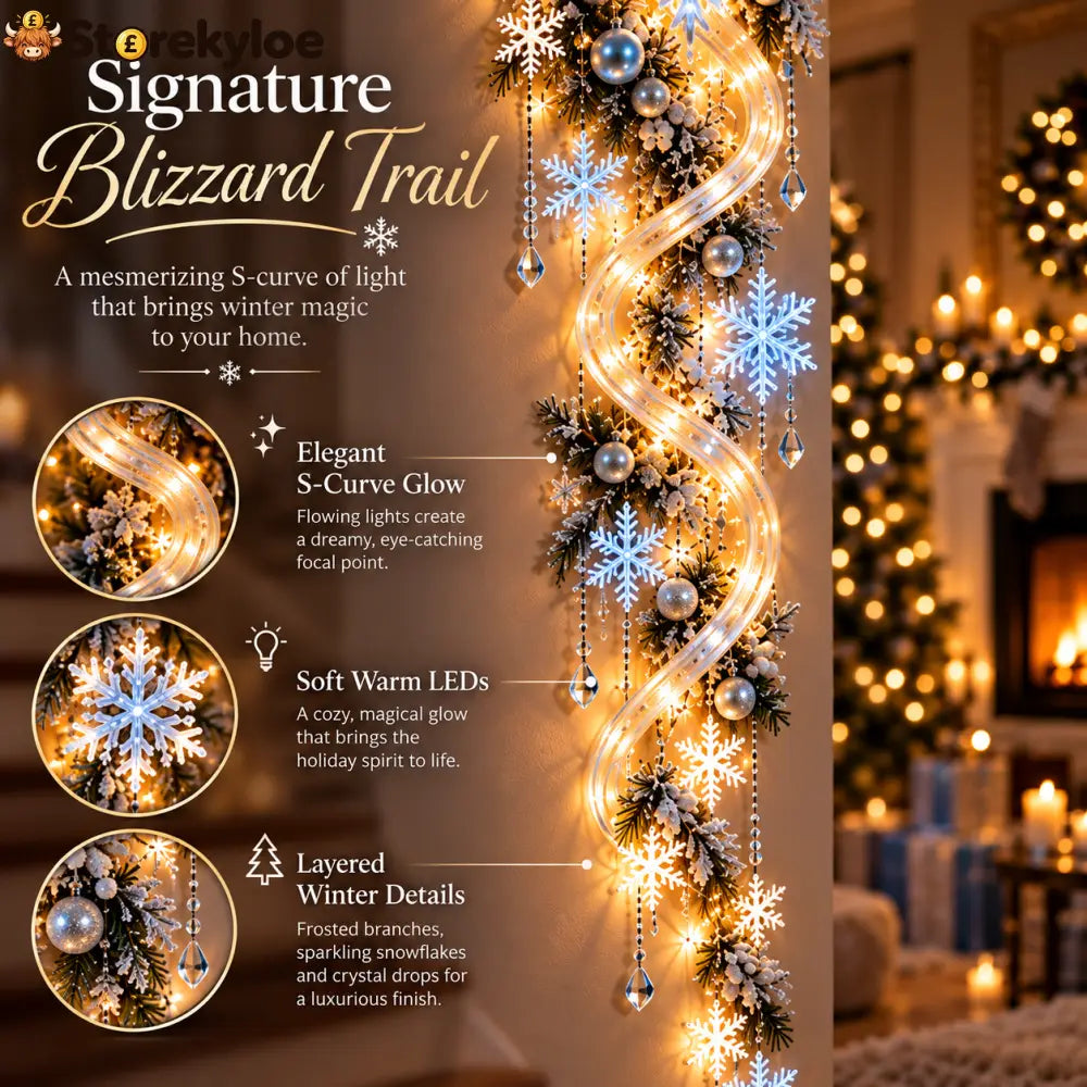 ❄️Giant Snowflake Blizzard Trail™- Let the Snowstorm Glow Indoors