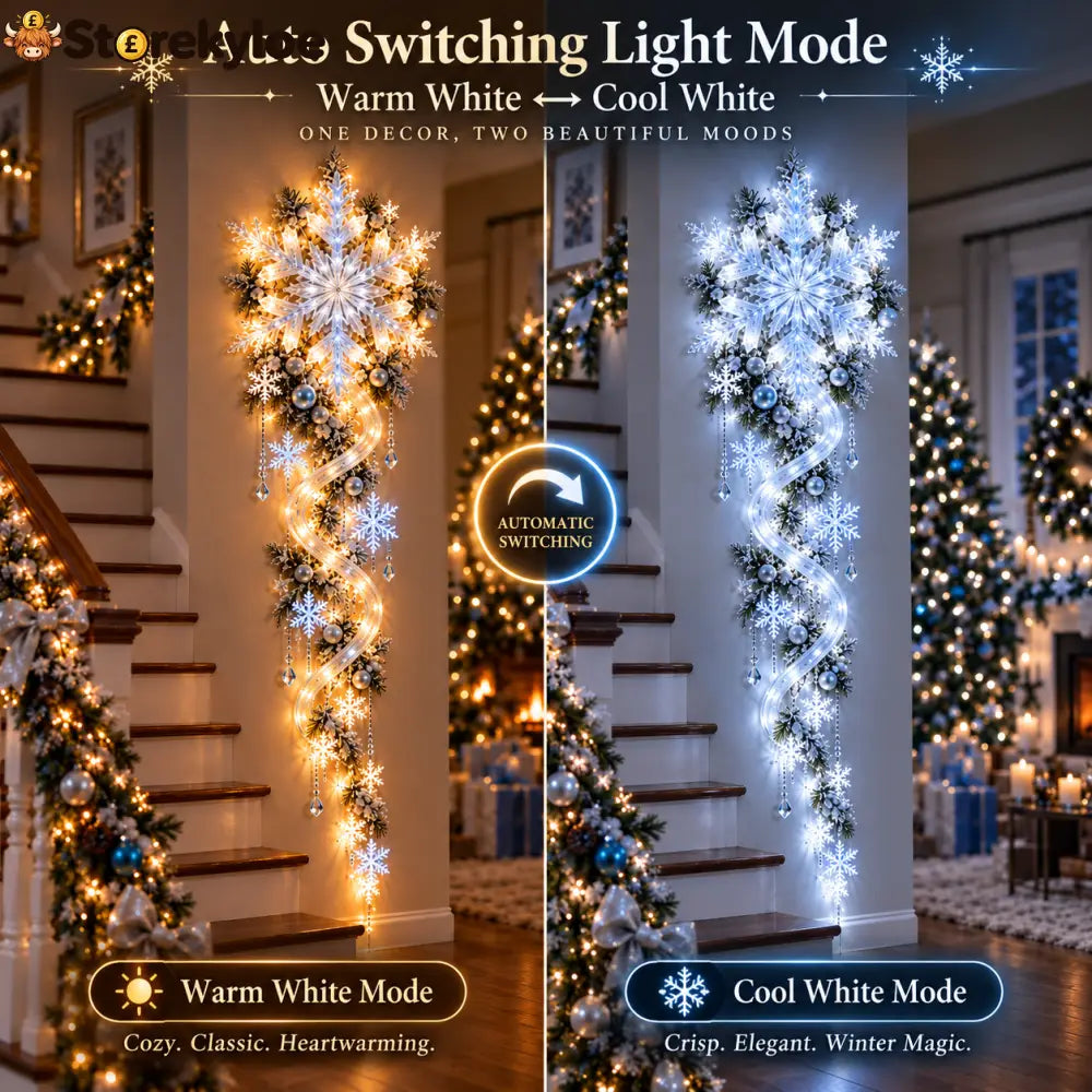 ❄️Giant Snowflake Blizzard Trail™- Let the Snowstorm Glow Indoors