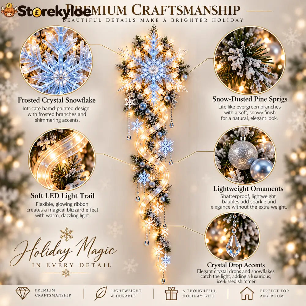 ❄️Giant Snowflake Blizzard Trail™- Let the Snowstorm Glow Indoors