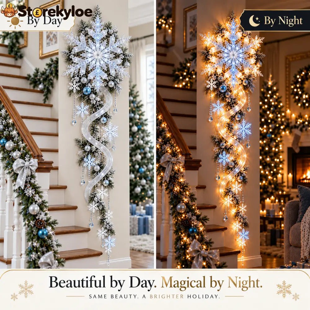 ❄️Giant Snowflake Blizzard Trail™- Let the Snowstorm Glow Indoors