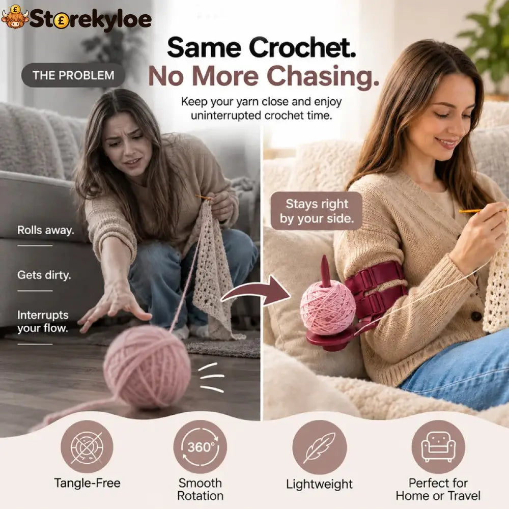 Gift Idea-60% OFF🩷Wearable Arm Yarn Holder with Adjustable Dual Straps