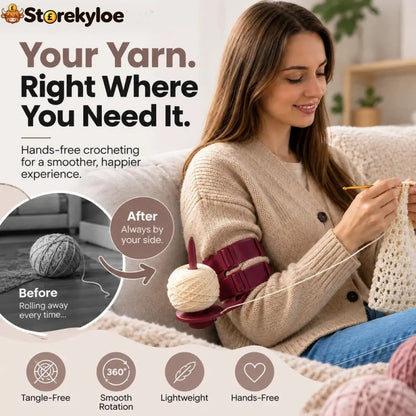 Gift Idea-60% OFF🩷Wearable Arm Yarn Holder with Adjustable Dual Straps