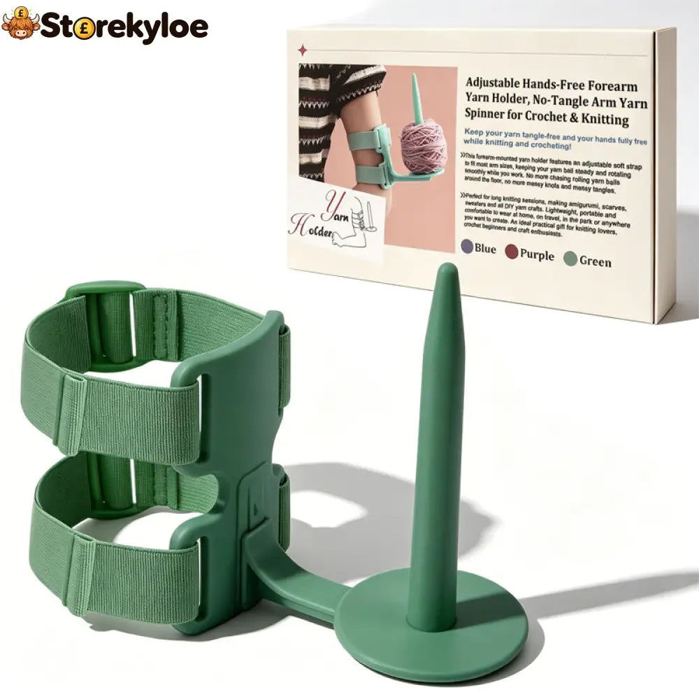Gift Idea-60% OFF🩷Wearable Arm Yarn Holder with Adjustable Dual Straps - Emerald Green