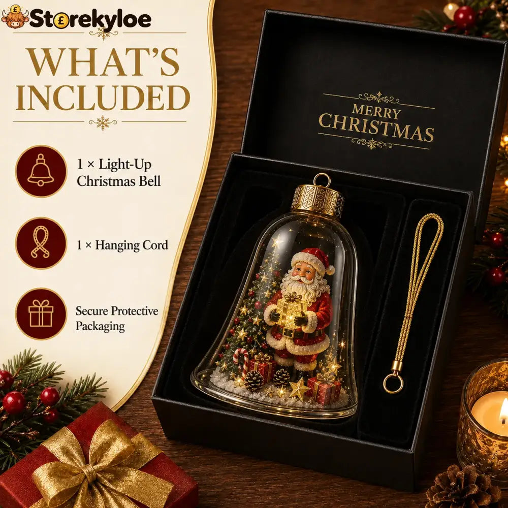 ✨🎄 Glowing Christmas Story Ornament – Light-up Mini Holiday Scene