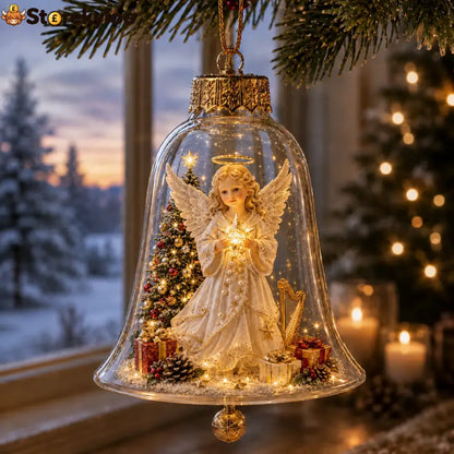 ✨🎄 Glowing Christmas Story Ornament – Light-up Mini Holiday Scene - 👼Angel