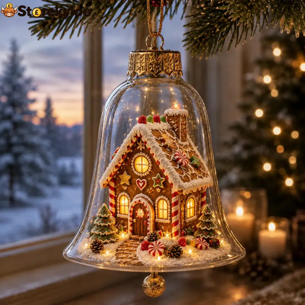 ✨🎄 Glowing Christmas Story Ornament – Light-up Mini Holiday Scene - 🏠Gingerbread House