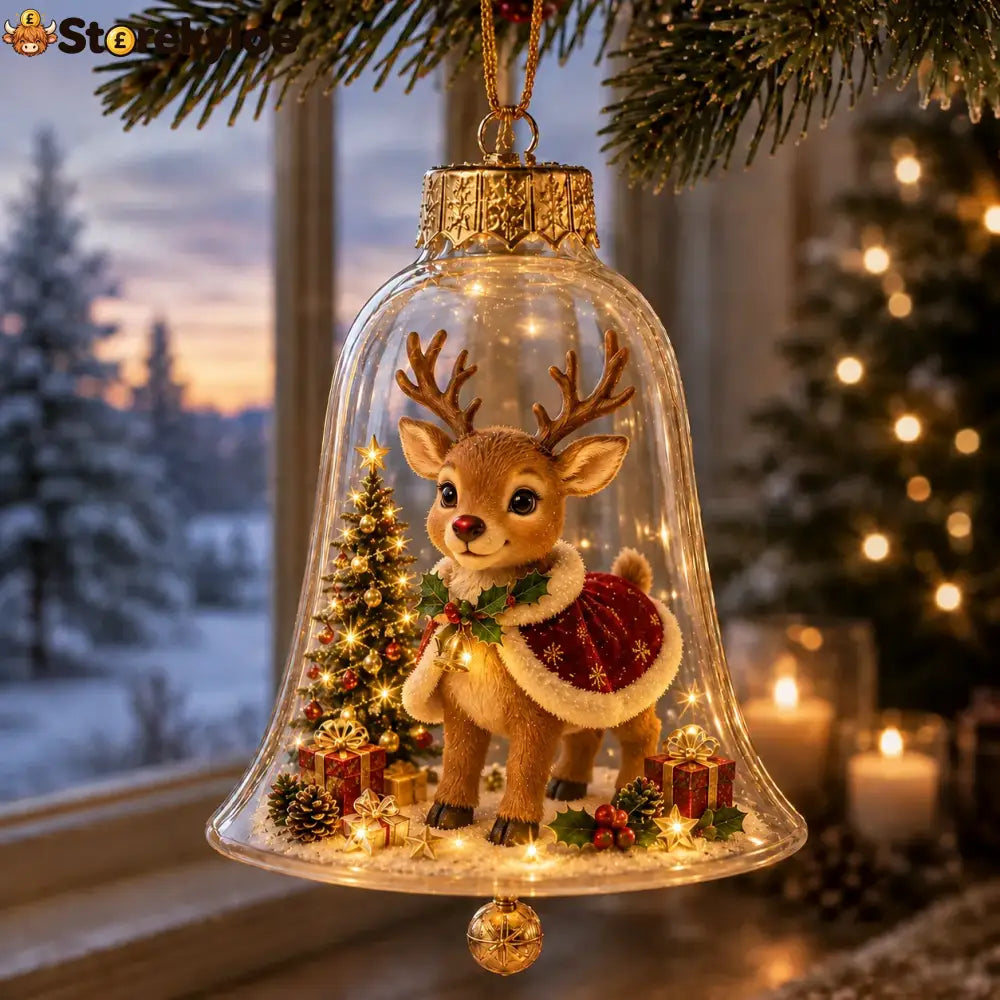 ✨🎄 Glowing Christmas Story Ornament – Light-up Mini Holiday Scene - 🦌Reindeer