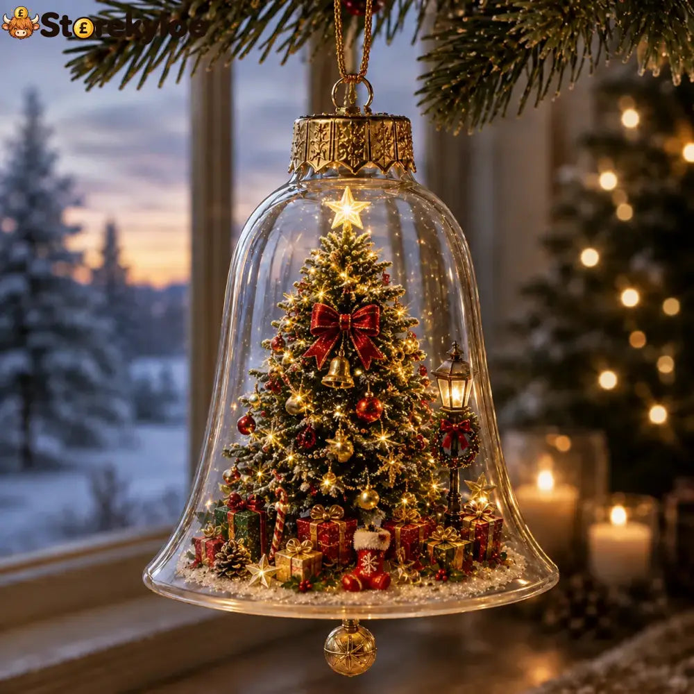 ✨🎄 Glowing Christmas Story Ornament – Light-up Mini Holiday Scene - 🎄Christmas Tree