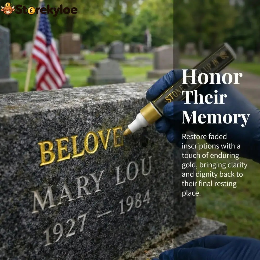 🐦Golden Tombstone Marker Pen for Restoring Faded Grave Inscriptions