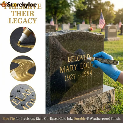 🐦Golden Tombstone Marker Pen for Restoring Faded Grave Inscriptions
