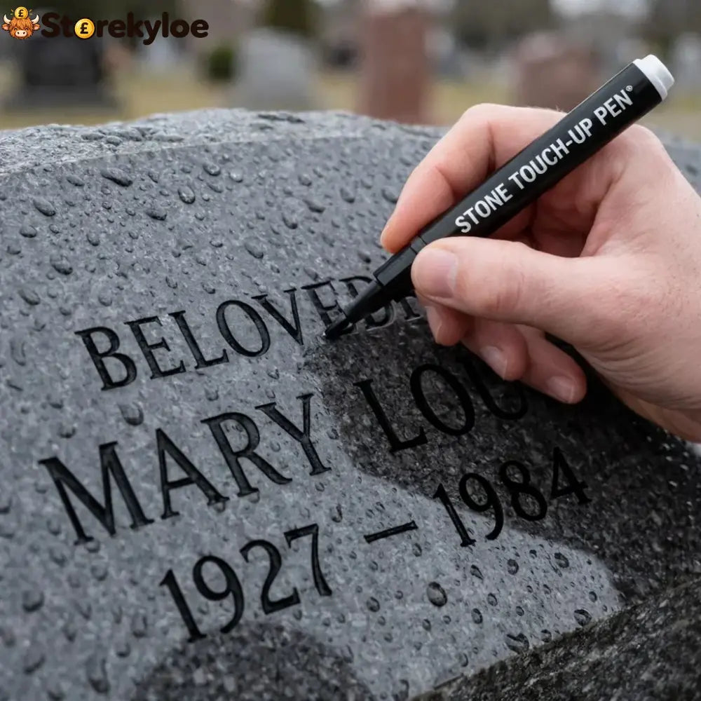 🐦Golden Tombstone Marker Pen for Restoring Faded Grave Inscriptions - Black / 1 Pack