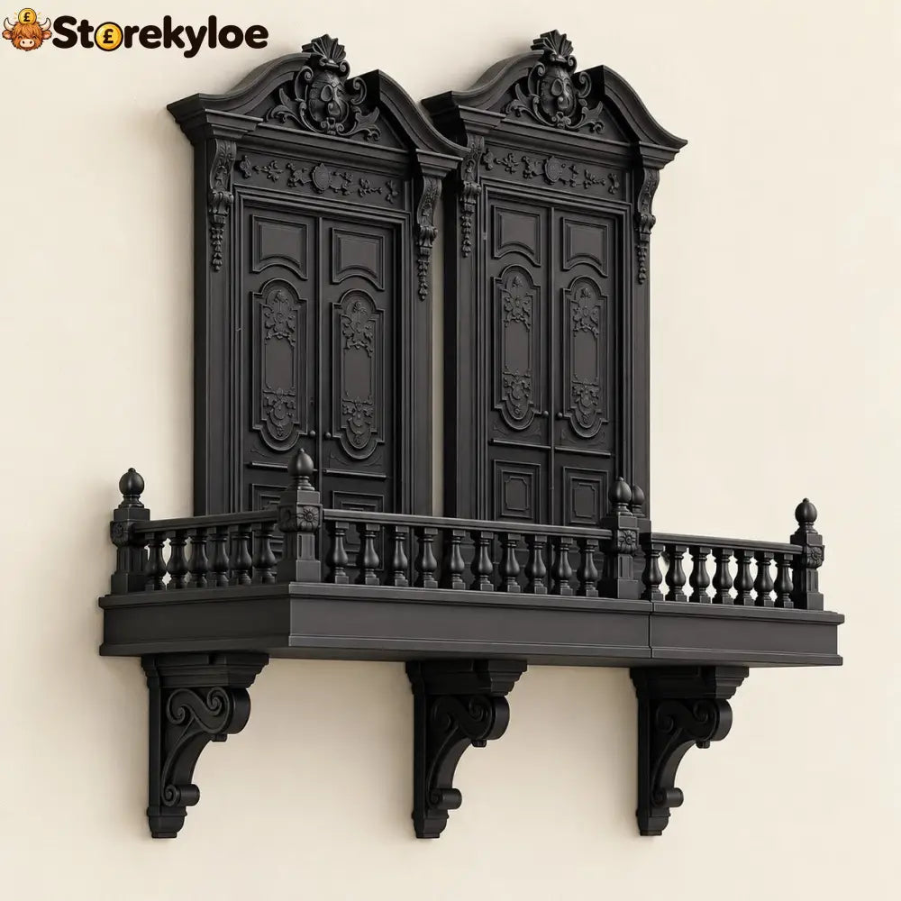 🖤Gothic Arch Wall Shelf – Cathedral-Inspired Display Shelf for Crystals Curios & Dark Décor