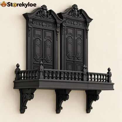 🖤Gothic Arch Wall Shelf – Cathedral-Inspired Display Shelf for Crystals Curios & Dark Décor