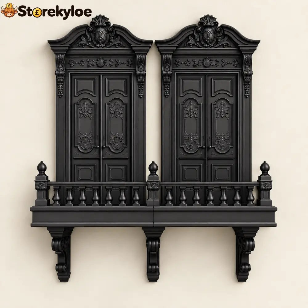 🖤Gothic Arch Wall Shelf – Cathedral-Inspired Display Shelf for Crystals Curios & Dark Décor - A