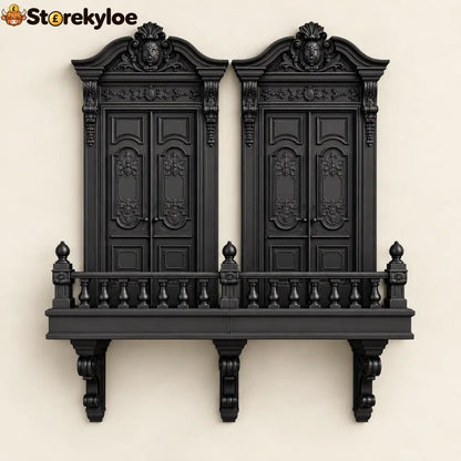🖤Gothic Arch Wall Shelf – Cathedral-Inspired Display Shelf for Crystals Curios & Dark Décor - A