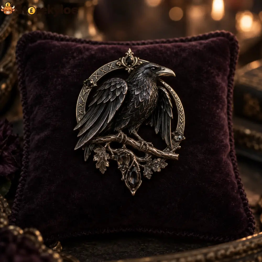 🦅Gothic Celtic Raven Brooch 🦅 - A