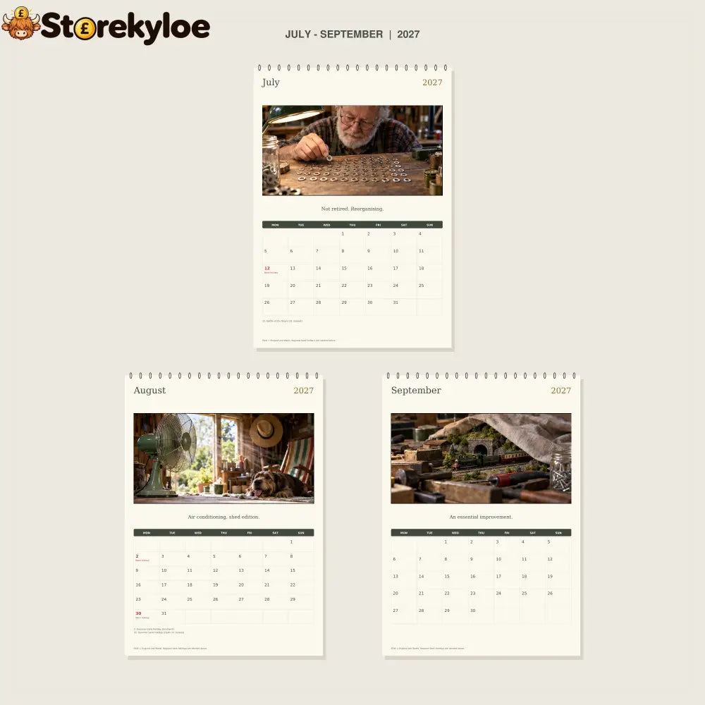 🔥Grandad’s Shed: Appointment Only - 2027 A4 Wall Calendar