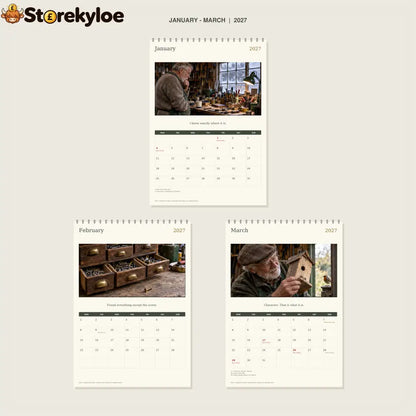 🔥Grandad’s Shed: Appointment Only - 2027 A4 Wall Calendar
