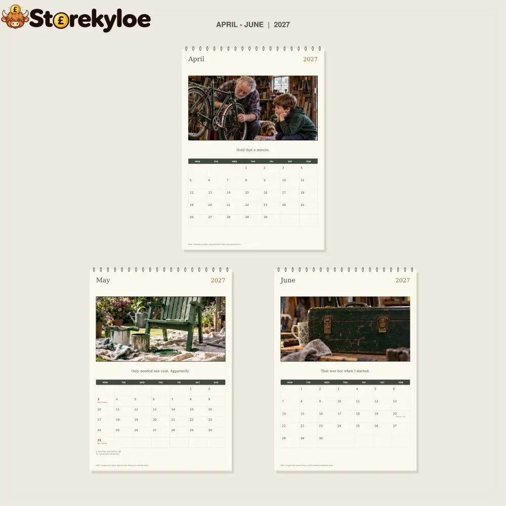 🔥Grandad’s Shed: Appointment Only - 2027 A4 Wall Calendar