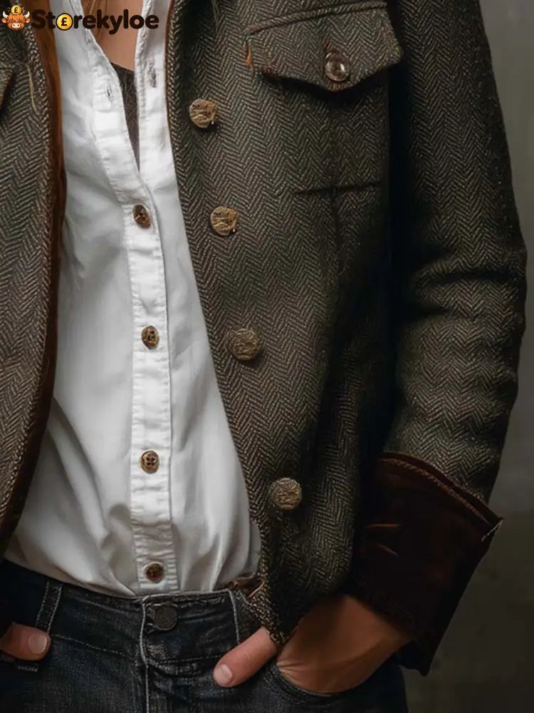 Groovy Collared Long Sleeve Outerwear