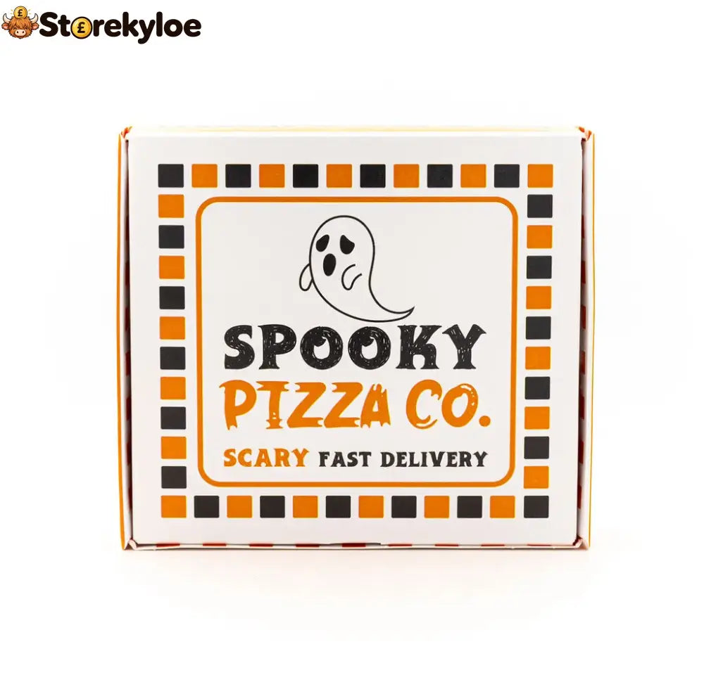👻Halloween Cookie Packaging Kit – Spooky Pizza Cookie Boxes with Clear Heat Seal Bags, Perfect Gift Packaging for Homemade Halloween Treats 🍪😋