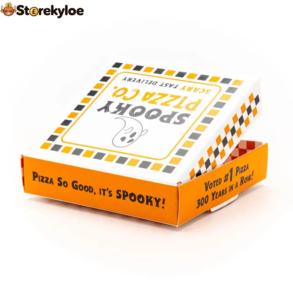 👻Halloween Cookie Packaging Kit – Spooky Pizza Cookie Boxes with Clear Heat Seal Bags, Perfect Gift Packaging for Homemade Halloween Treats 🍪😋