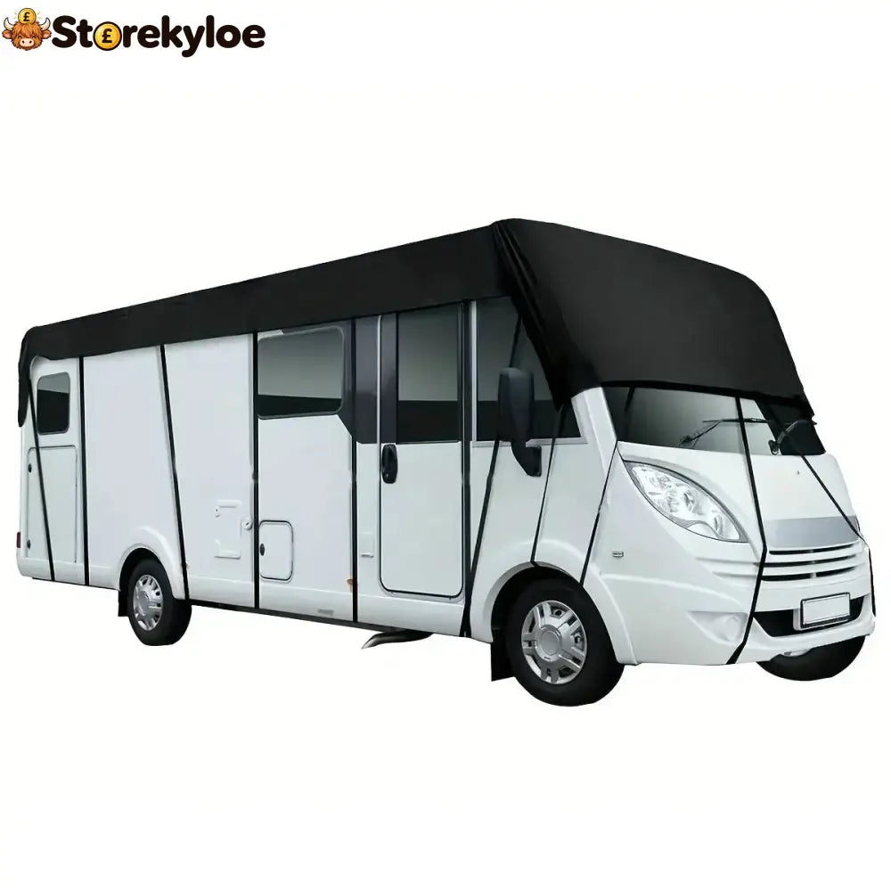 🎃halloween Deal 49% Off!🚐caravan & Motorhome Roof Cover – 210d Oxford With Secure Adjustable Straps - Black / 10.5*3m