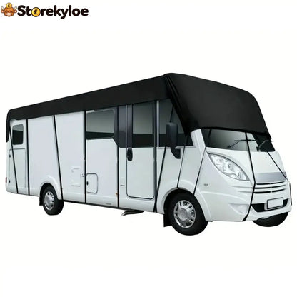 🎃halloween Deal 49% Off!🚐caravan & Motorhome Roof Cover – 210d Oxford With Secure Adjustable Straps - Black / 10.5*3m