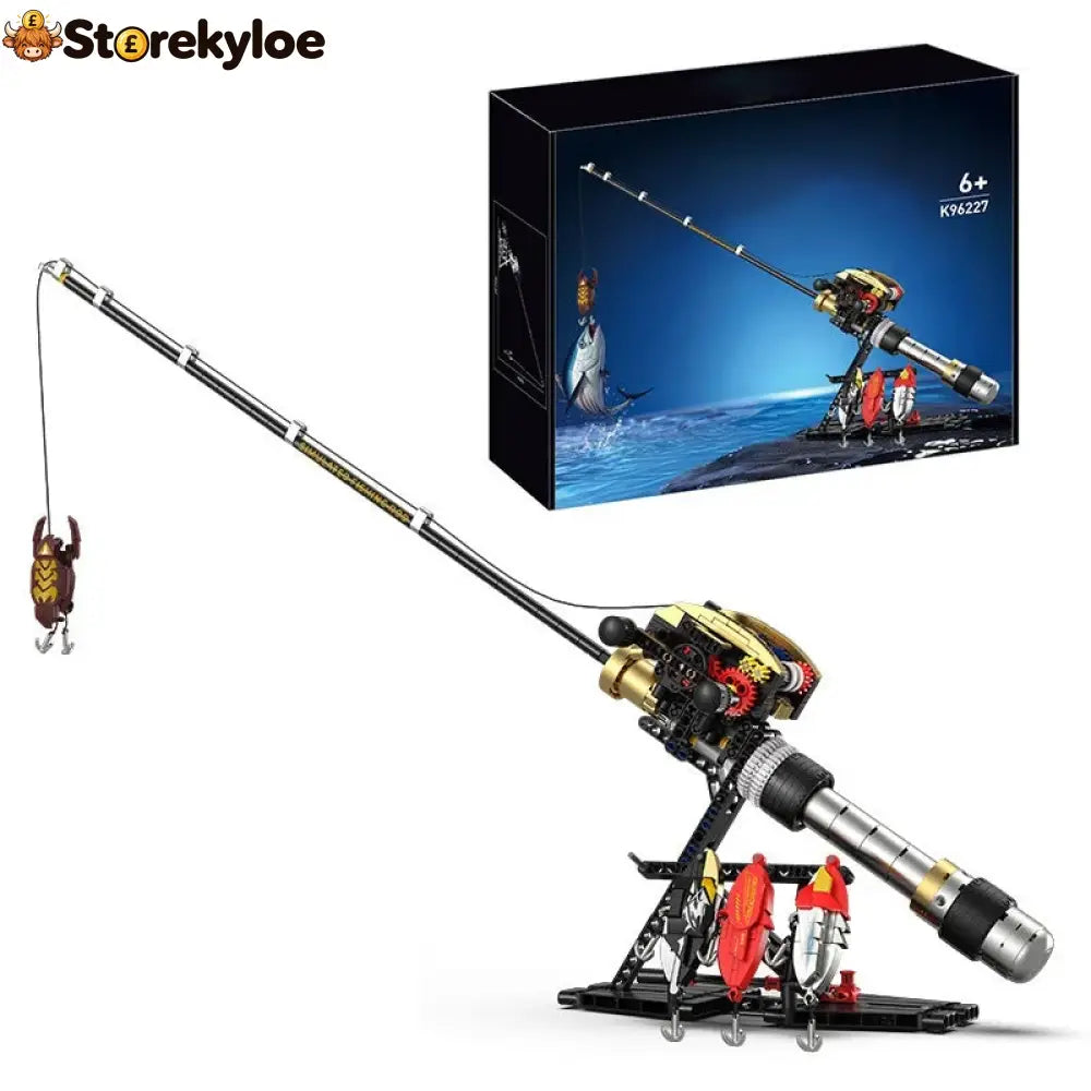 🎃halloween Deal 49% Off!🎣realistic Fishing Rod Building Block Set - Baitcasting Reel